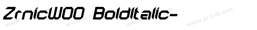 ZrnicW00 BoldItalic字体转换